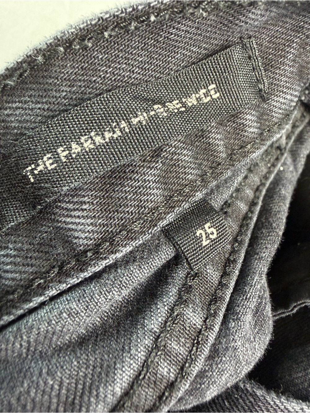 Denim Forum Farrah high rise leg 100% cotton washed black jeans size 25 - Picture 5 of 6